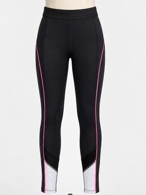 kate spade Black Leggings with Hot Pink Piping